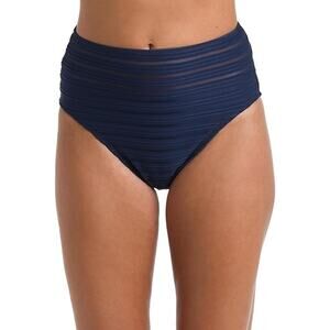 NWT New La Blanca Womens Size 6 Indigo Striped High Waist Swimsuit Bottoms
